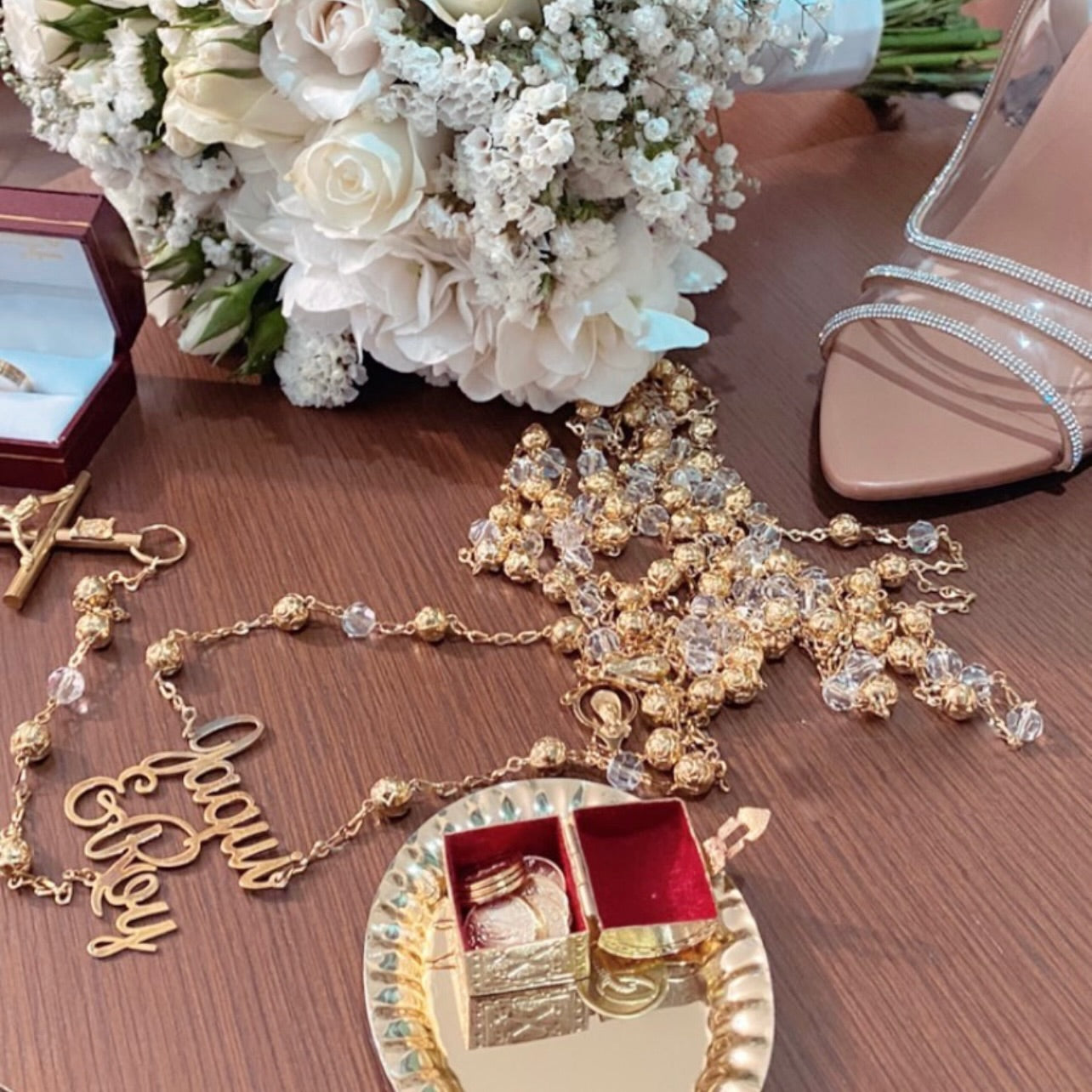 Lazo Rosas con Cristal