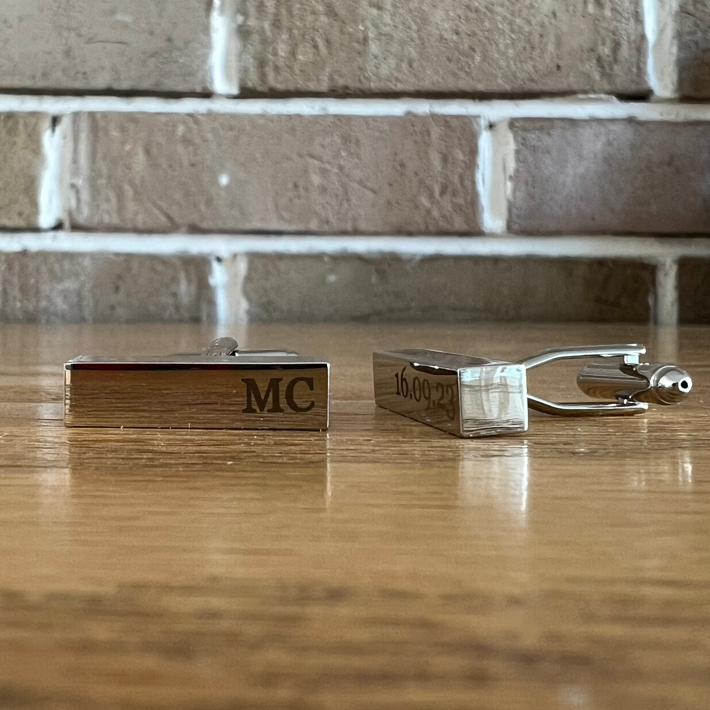 Mancuernillas Rectangulares Grabadas