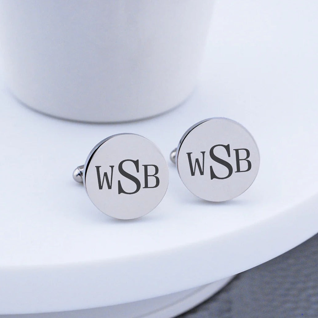 Mancuernillas Redondas Grabadas