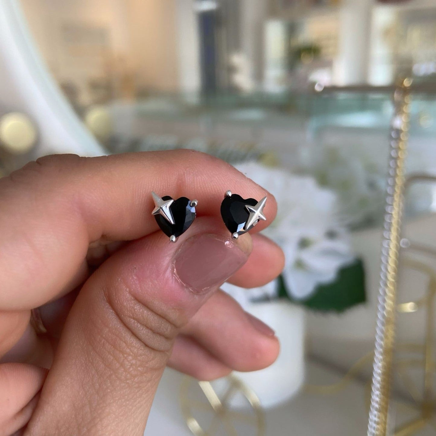 Aretes Black Heart