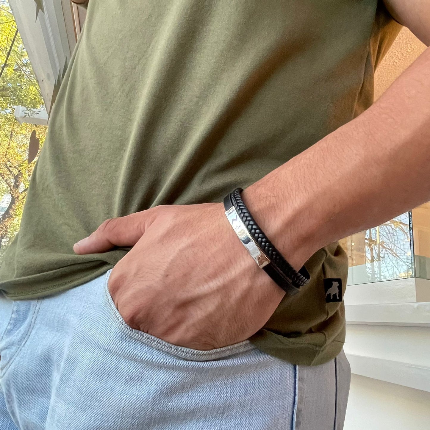 Brazalete doble con barra