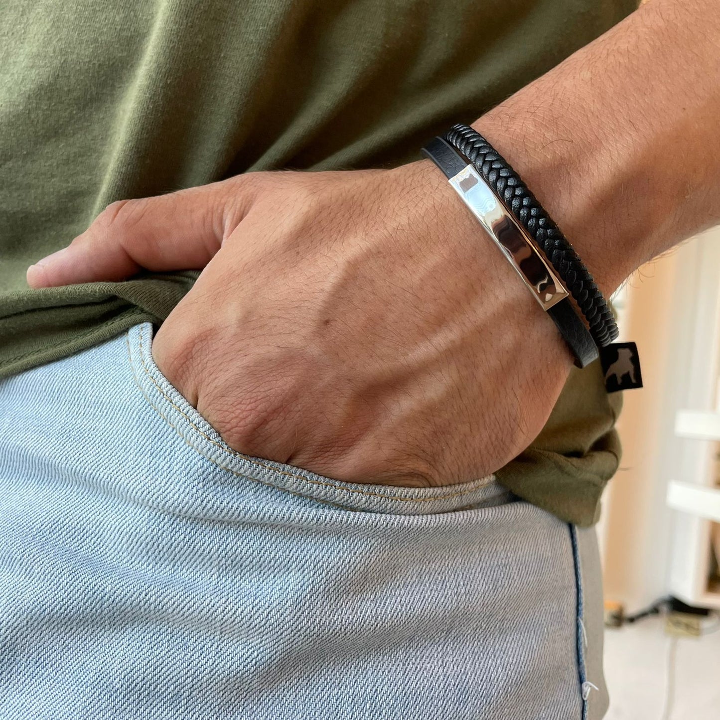 Brazalete doble con barra