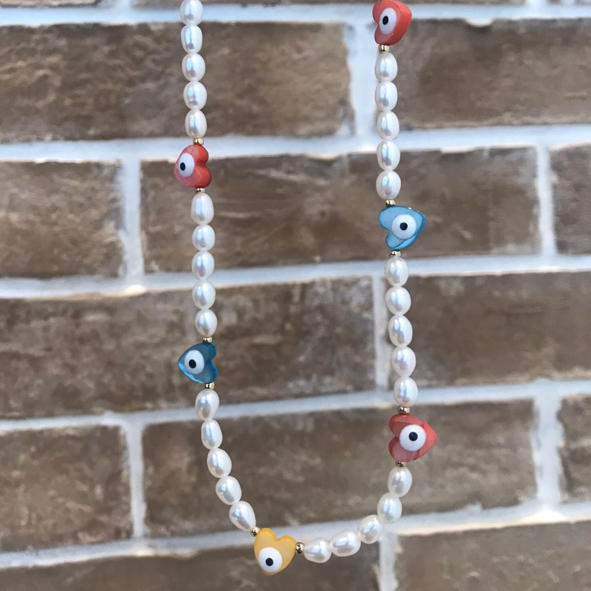 Collar Perlas Ojitos