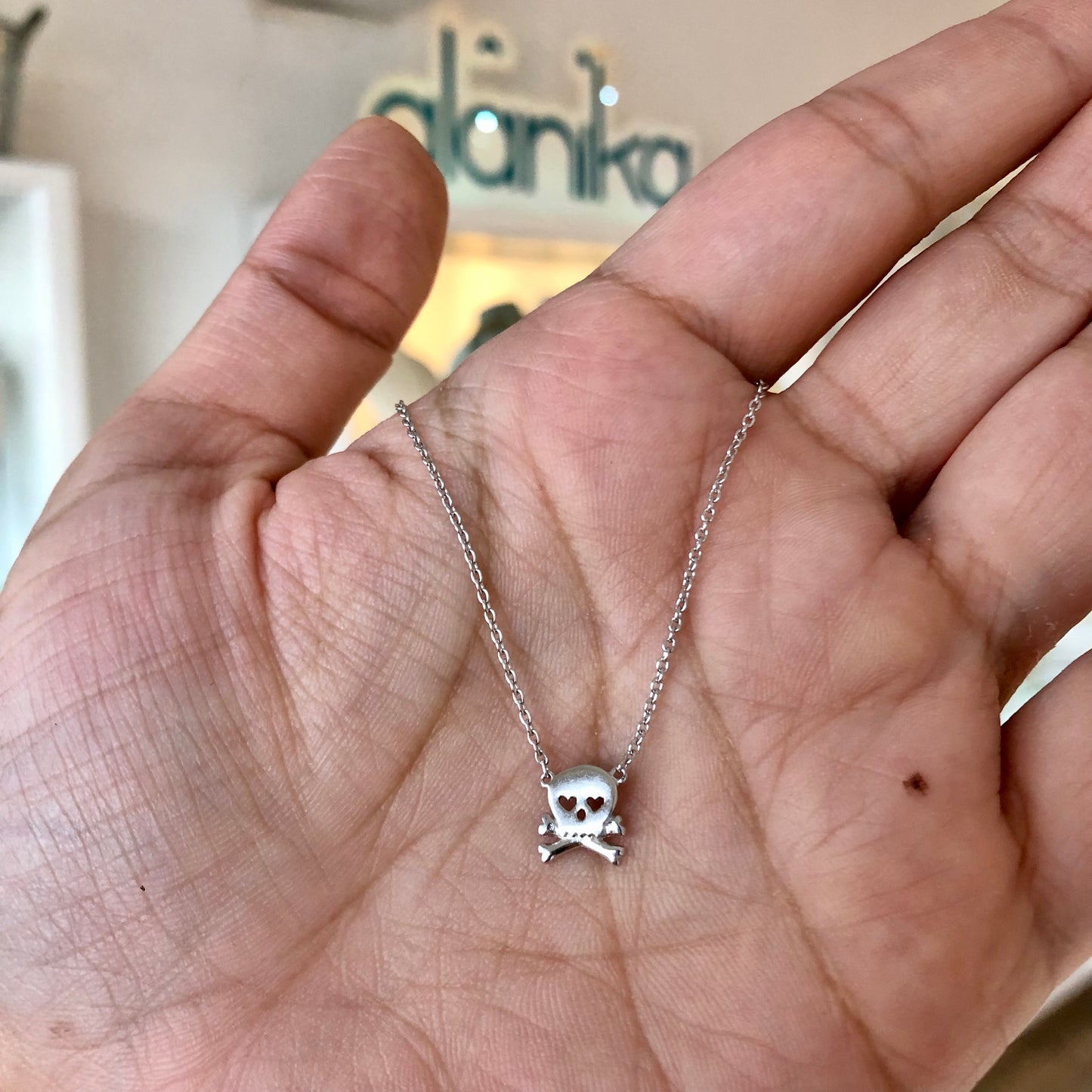 Collar Skull Plata ☠