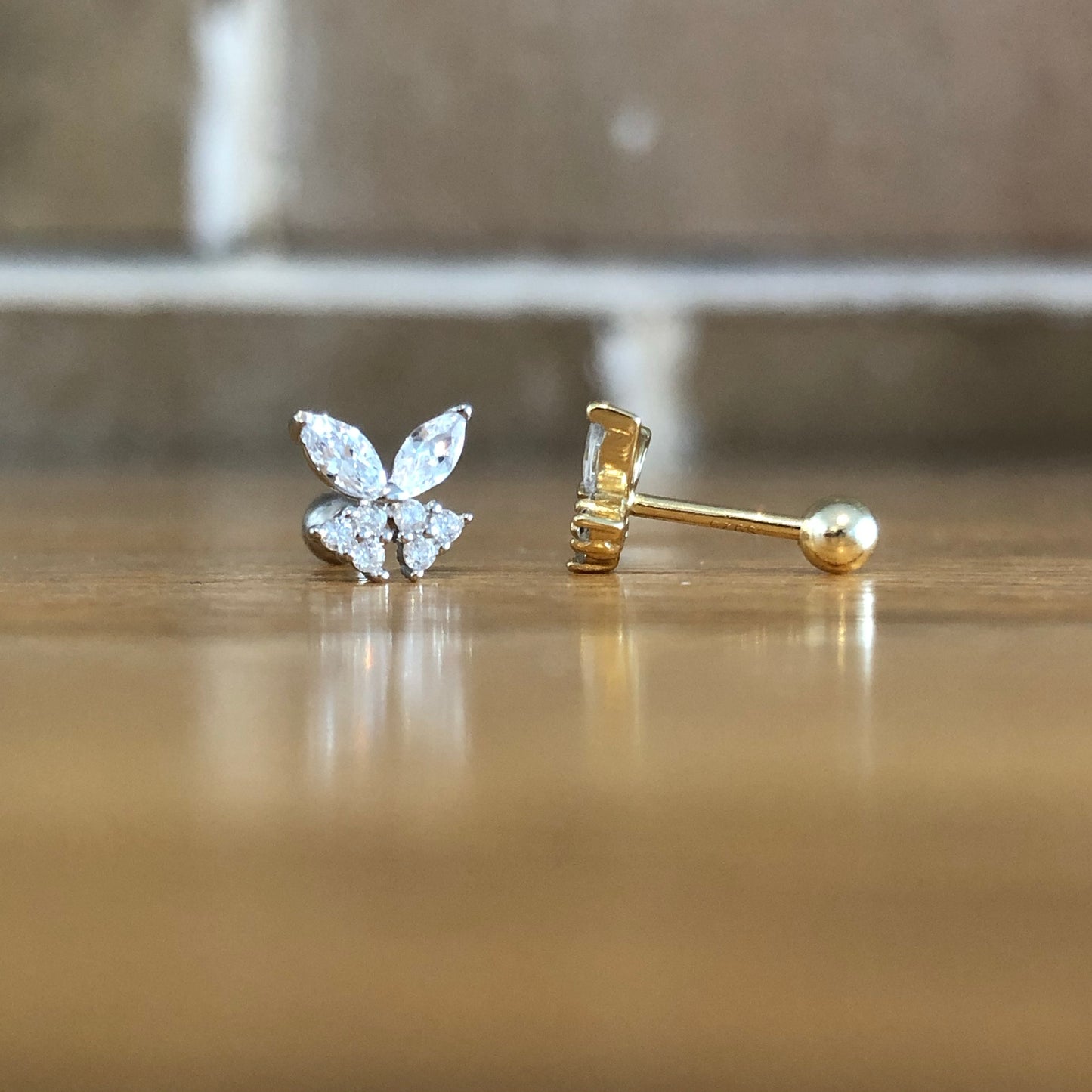 Piercing Mariposa Cristal