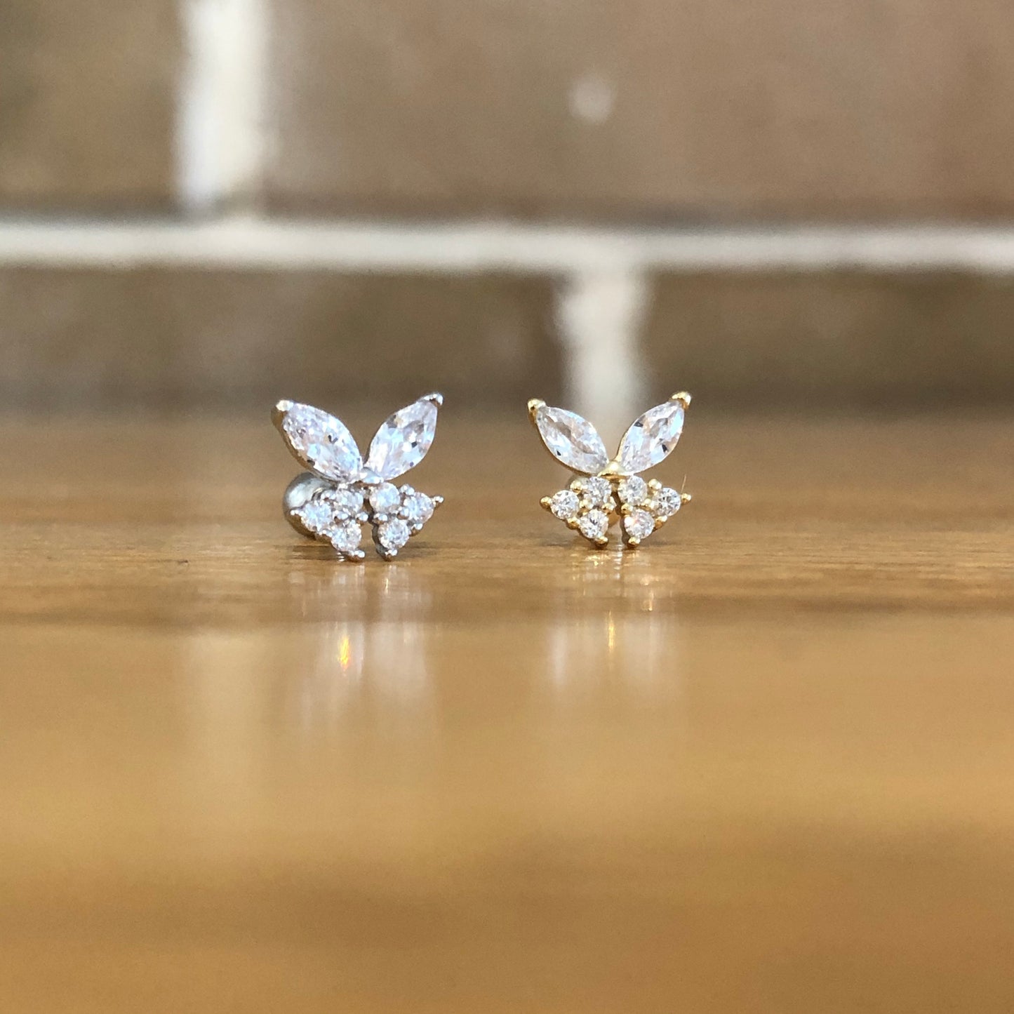 Piercing Mariposa Cristal