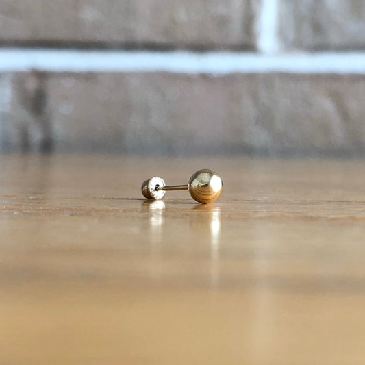 Broquel Ball 4mm Oro 10k