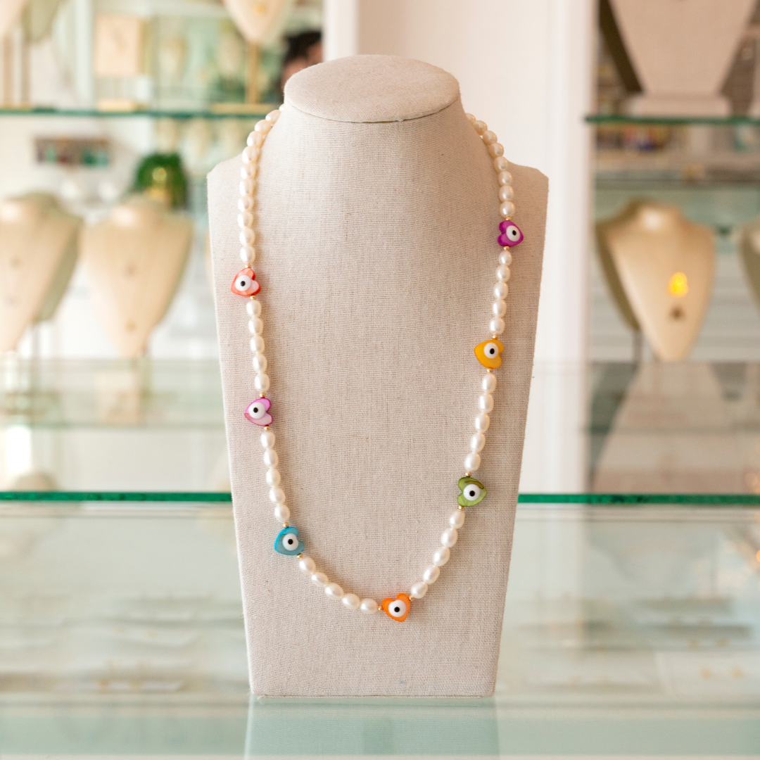 Collar Perlas Ojitos