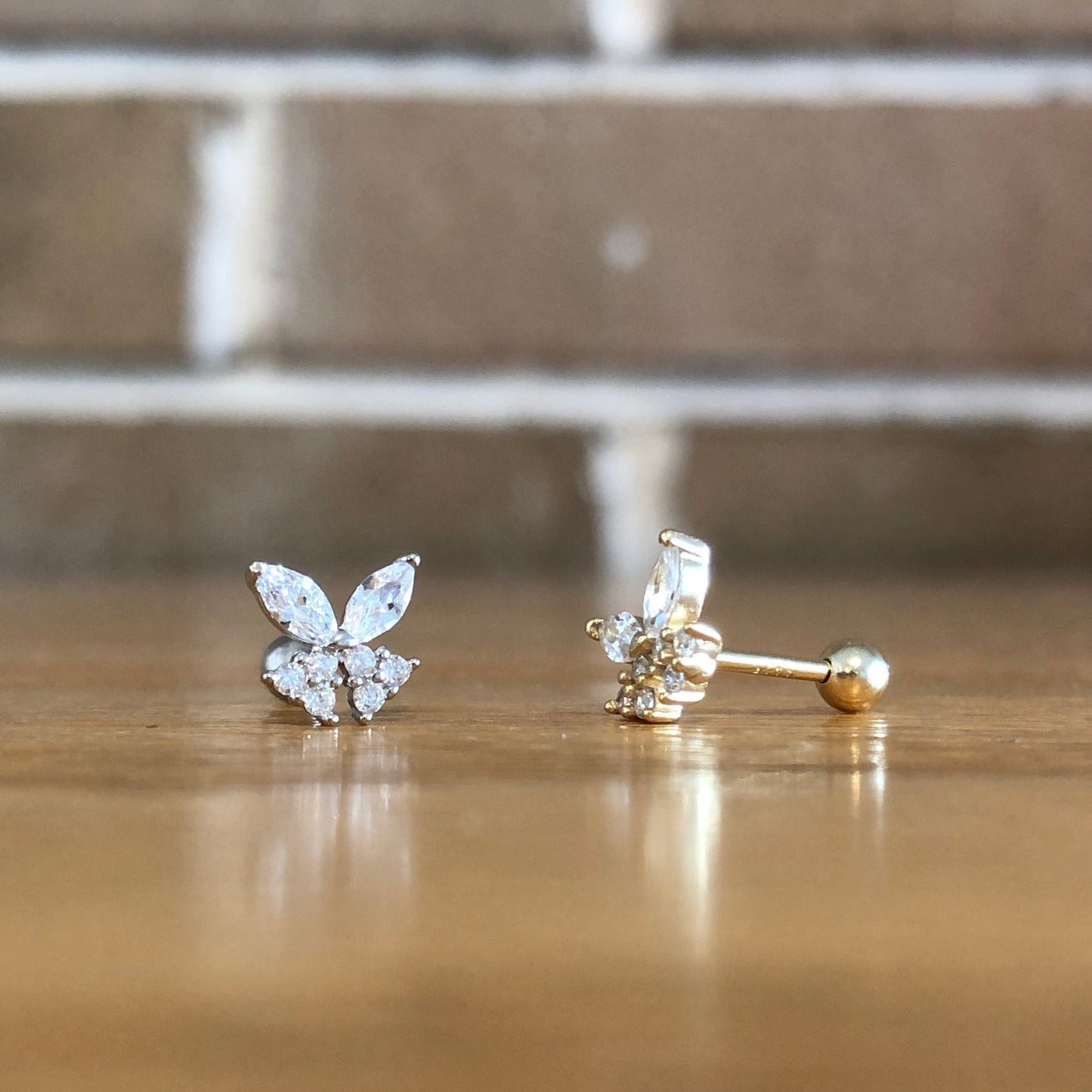 Piercing Mariposa Cristal