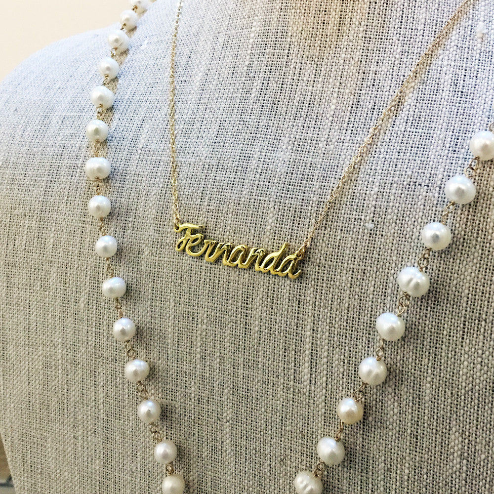 Collar de Nombre 4 letras o mas