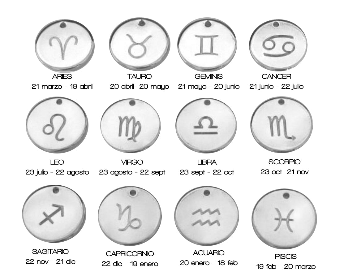Collar signo zodiacal estampado