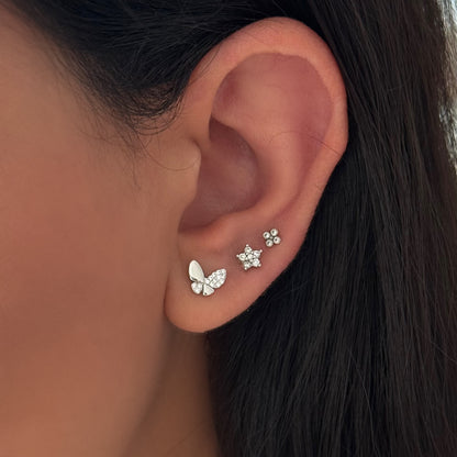 Par Aretes Mariposa