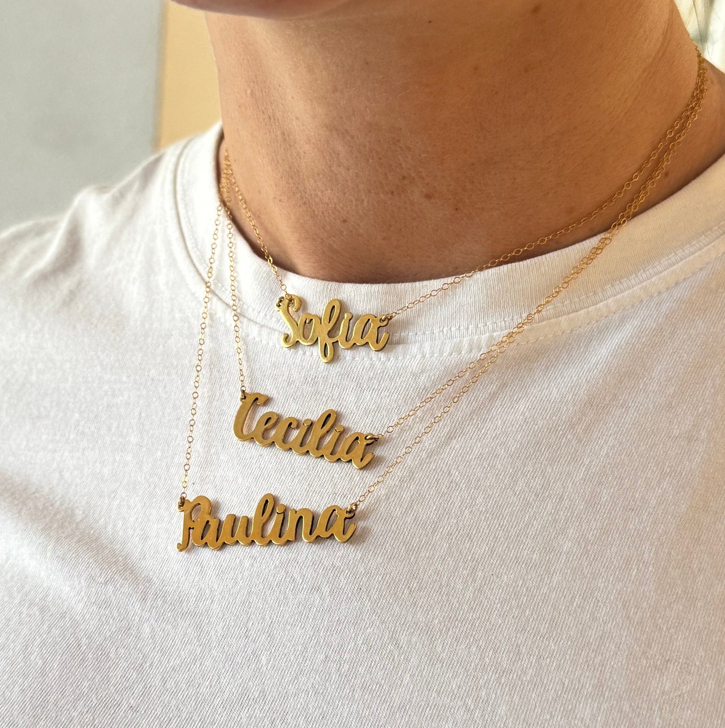 Collar de Nombre 4 letras o mas