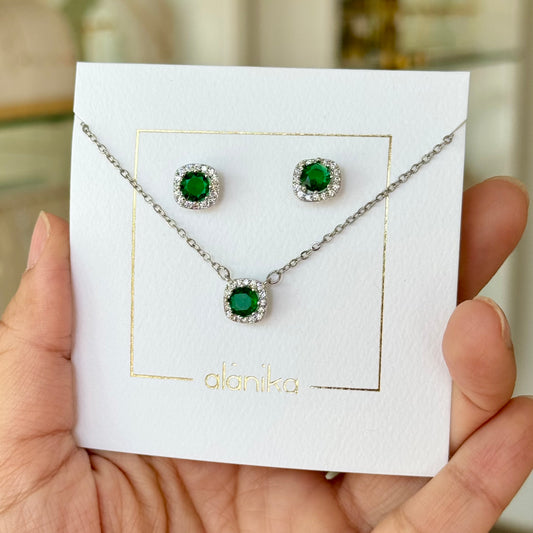 Set Collar y Aretes Rachel