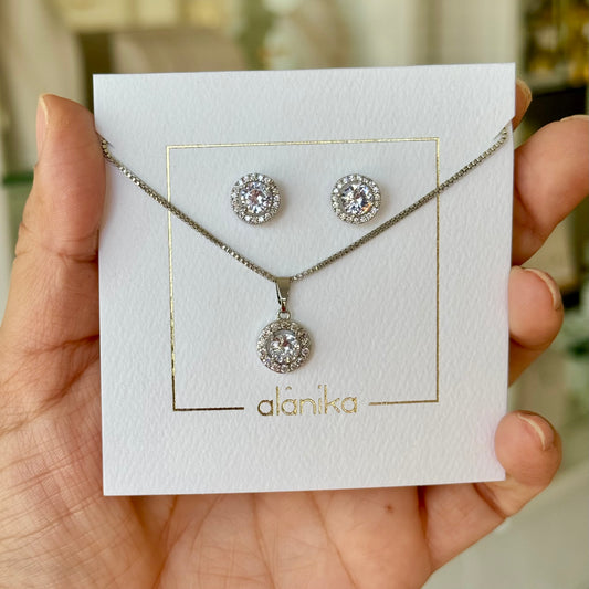 Set Aretes y Collar Balbina