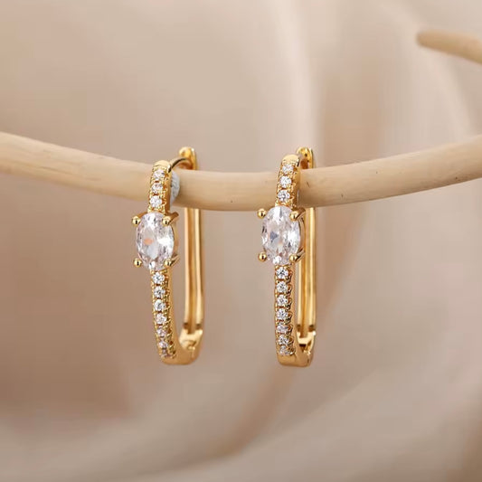 Arracadas Pavé Oval