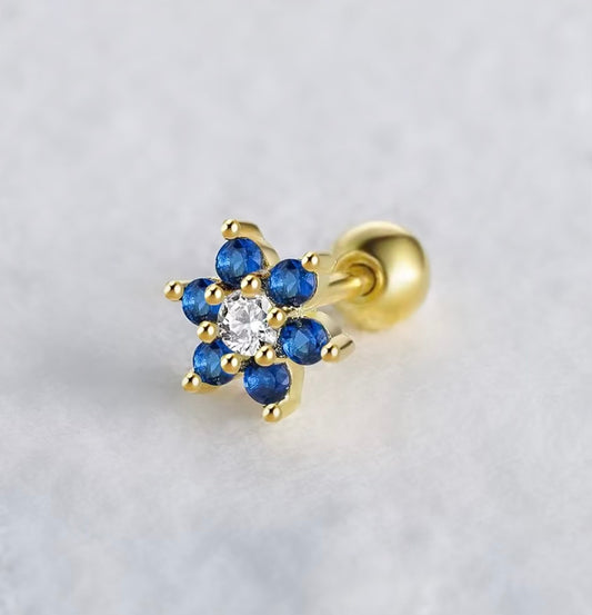 Piercing Flor Azul❀