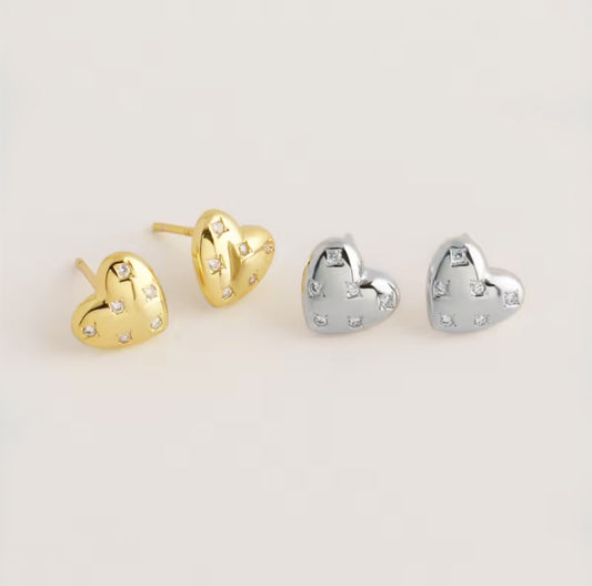 Par Aretes Bling Heart