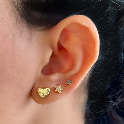 Par Aretes Bling Heart