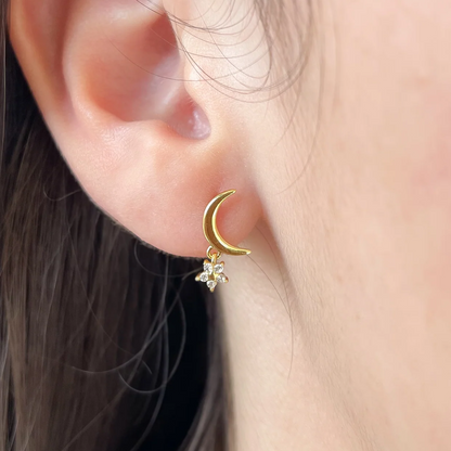 Par aretes Moonflower 🌙🌸
