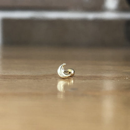 Broquel Luna Mini Lisa Oro 10K
