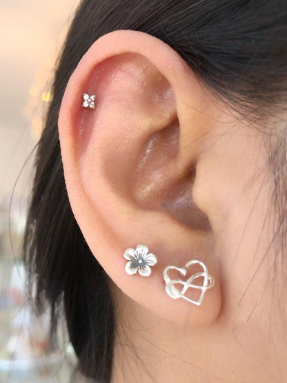 Aretes Corazón Infinito ❤