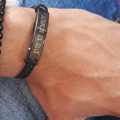 Brazalete Trenzado con Barra